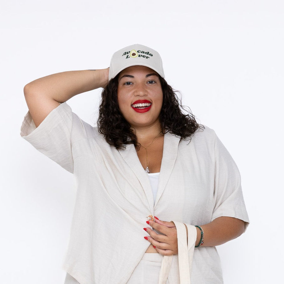 Casquette en coton Avocado Lover - couleur sable