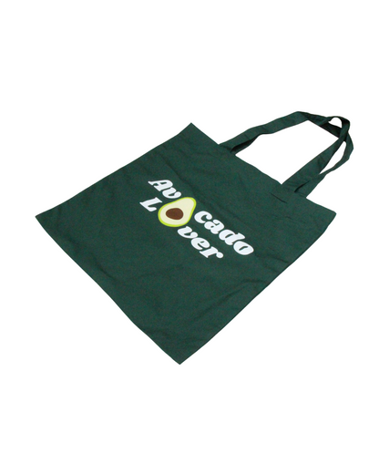 Totebag en coton bio Avocado Lover - vert bouteille