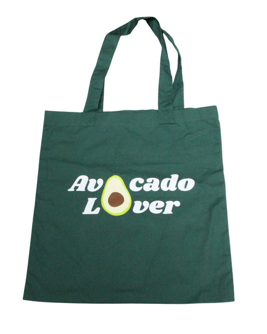 Totebag en coton bio Avocado Lover - vert bouteille
