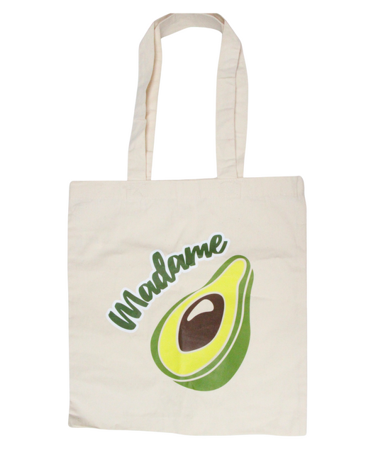Totebag en coton bio Madame Avocat - couleur sable