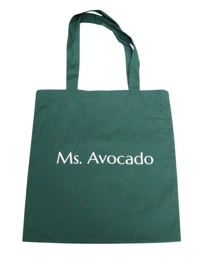 Totebag en coton bio Ms. Avocado - vert bouteille