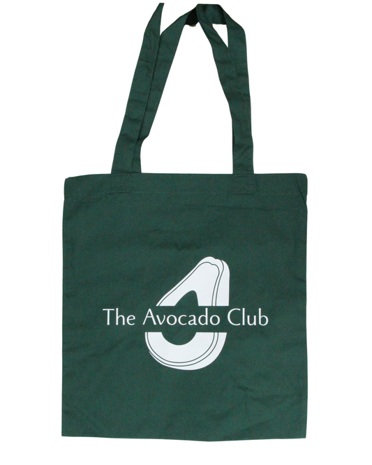 Totebag en coton bio The Avocado Club - vert bouteille