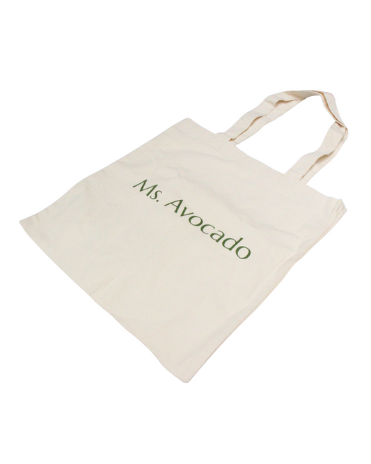 Totebag en coton bio Ms. Avocado - couleur sable