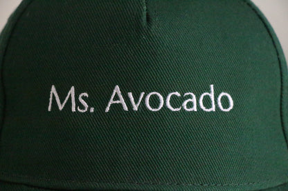 Casquette brodée en coton Ms. Avocado - vert bouteille